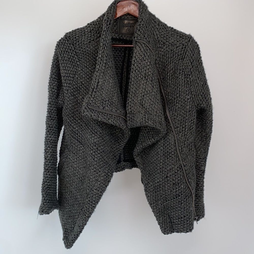 BlankNYC Jacket Knit Sweater Coat Gray Women’s size Small - Picture 2 of 9